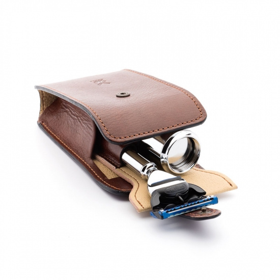 Travel Travel Shaving Kit, Florentine Leather-work Brown, With Brush 31 M 20 + r