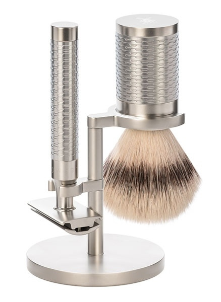 Rocca Shaving Set Silvertip Fibre Handle Stainless Steel