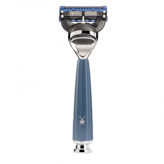 Rytmo Fusion Shaving Set Pure Badger Resin Petrol Blue