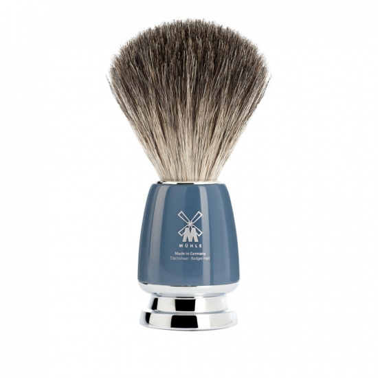 Rytmo Set Safety Razor Shaving Brush Recin Petrol Blue Pure Badger