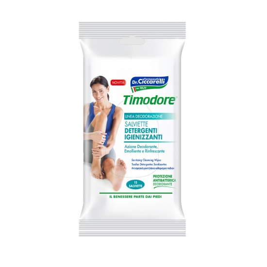 Timodore Foot Sanitizing Cleansing Wipes 15 Pcs